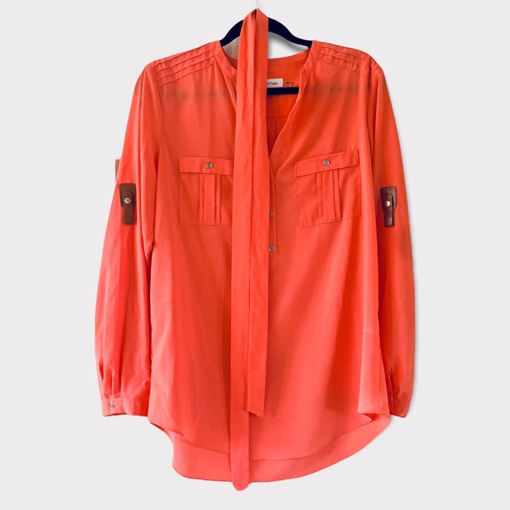 Calvin Klein Flowy Button Down Blouse